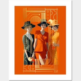 Three art deco women Posters and Art